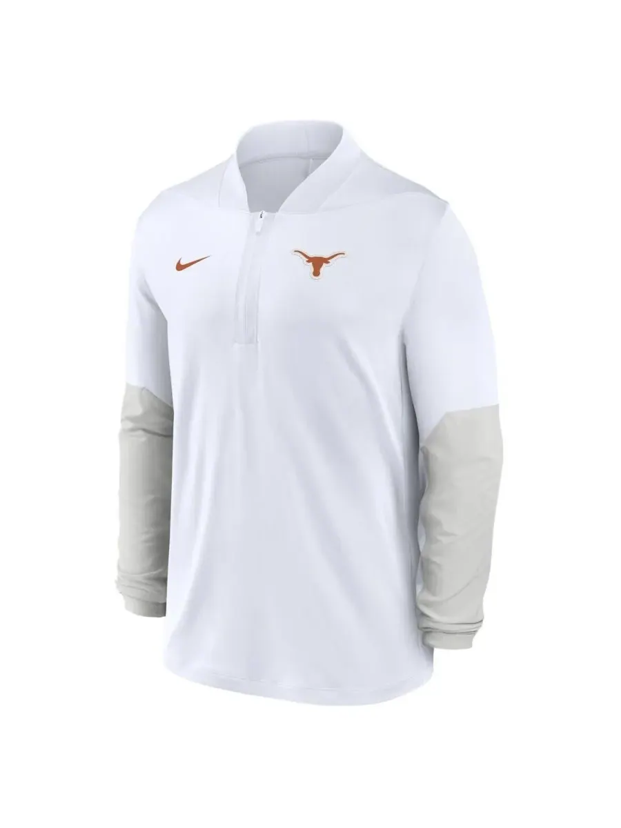 Nike Мужская белая толстовка с застежкой-молнией до середины груди Texas Longhorns One Goal — изображение 4 из 5, белый