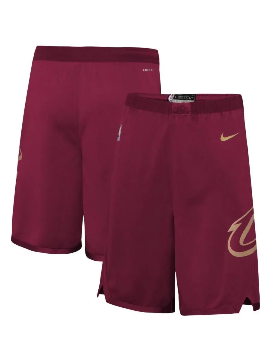 Шорты Big Boys Wine Cleveland Cavaliers Icon Edition Mesh Performance Swingman Shorts Nike — изображение 1 из 3, красный