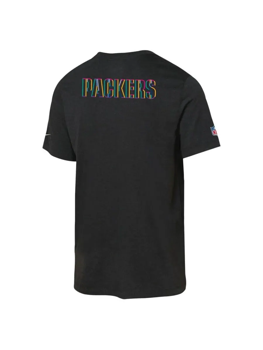 Nike Футболка Big Boys and Girls Black Green Bay Packers 2025 NFL Crucial Catch Tri-Blend Dri-FIT — изображение 3 из 3