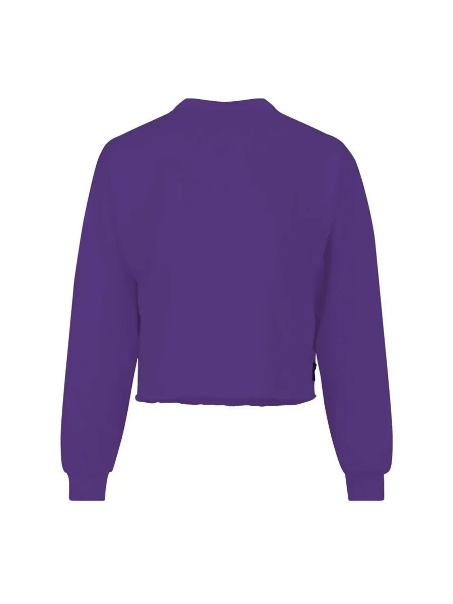 Spirit Jersey Женская фиолетовая укороченная футболка с длинными рукавами и свободным кроем в стиле — изображение 2 из 3