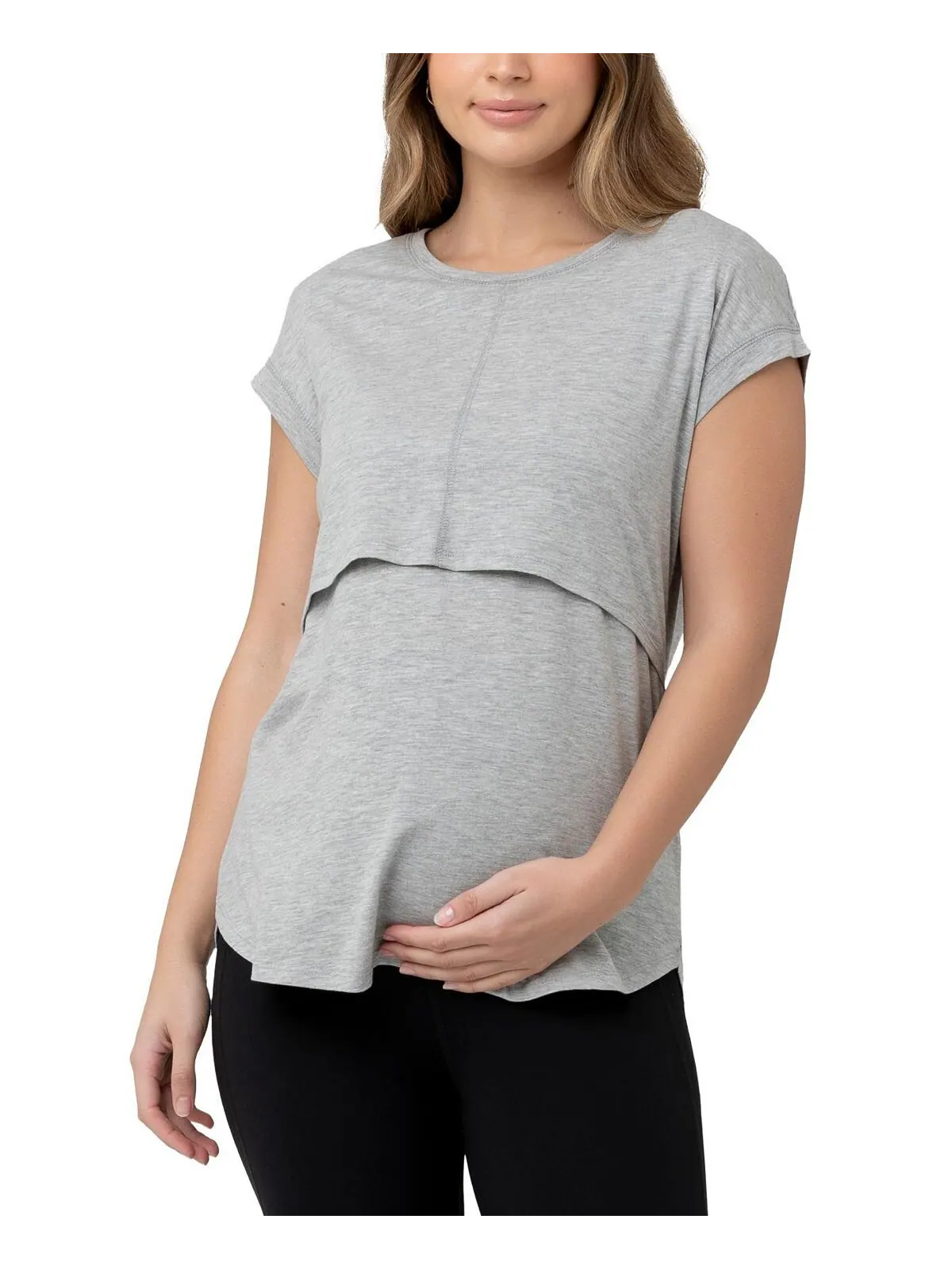 Футболка для беременных Richie для кормящих мам Ripe Maternity — изображение 1 из 3, серый