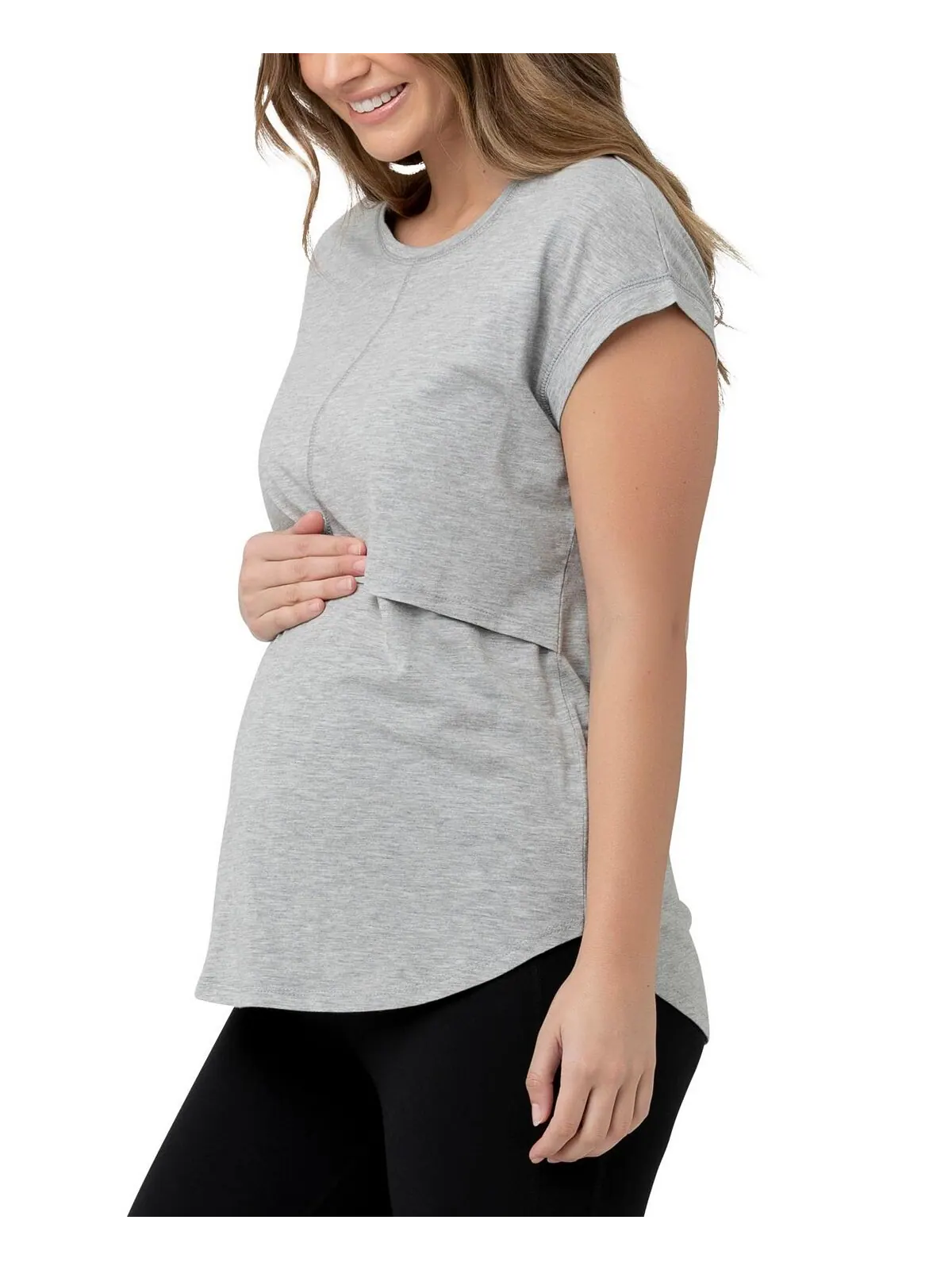 Футболка для беременных Richie для кормящих мам Ripe Maternity — изображение 3 из 3, серый