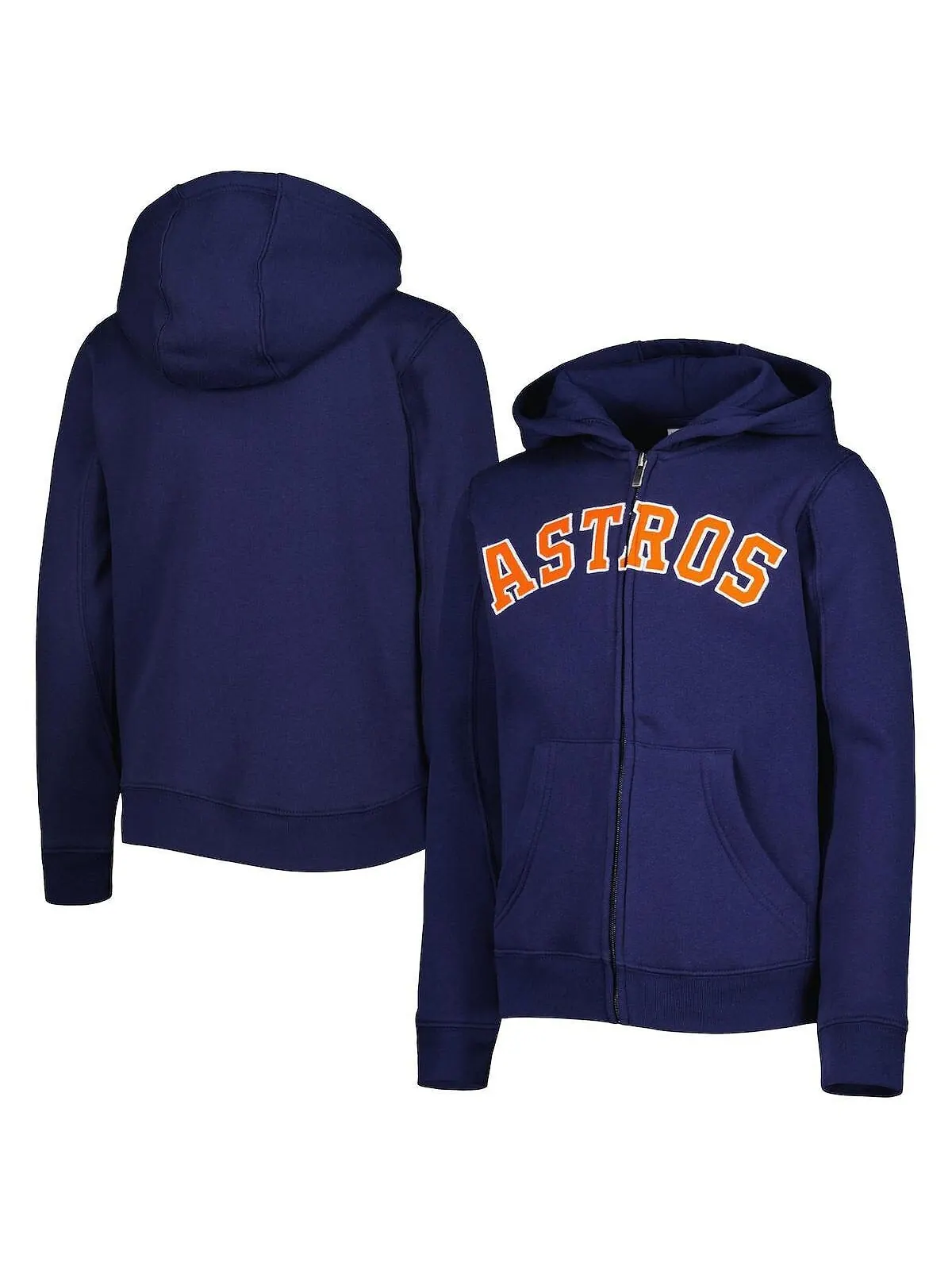 Темно-синяя флисовая толстовка с молнией во всю длину и надписью Big Boys Houston Astros Outerstuff — изображение 1 из 2