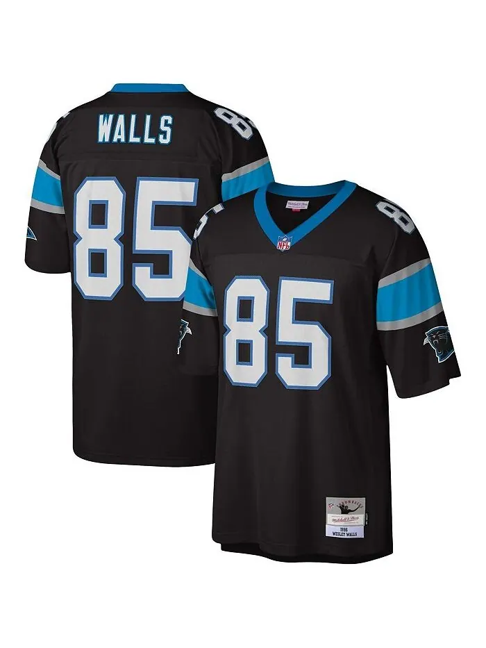 Мужская футболка Wesley Walls Black Carolina Panthers 1996 Legacy Replica Mitchell & Ness — изображение 1 из 3, черный