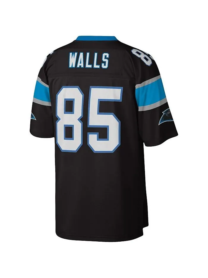 Мужская футболка Wesley Walls Black Carolina Panthers 1996 Legacy Replica Mitchell & Ness — изображение 2 из 3, черный