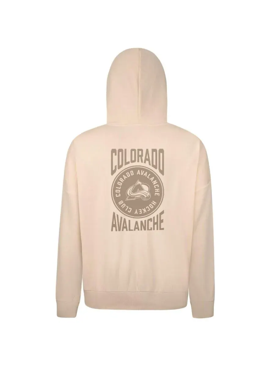 LevelWear Мужская кремовая толстовка с капюшоном Colorado Avalanche Contact Stamp — изображение 2 из 3, бежевый