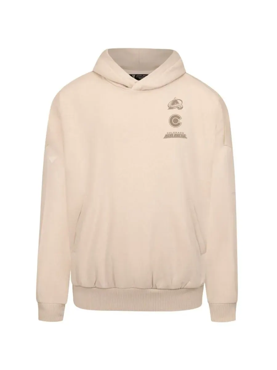 LevelWear Мужская кремовая толстовка с капюшоном Colorado Avalanche Contact Stamp — изображение 3 из 3, бежевый