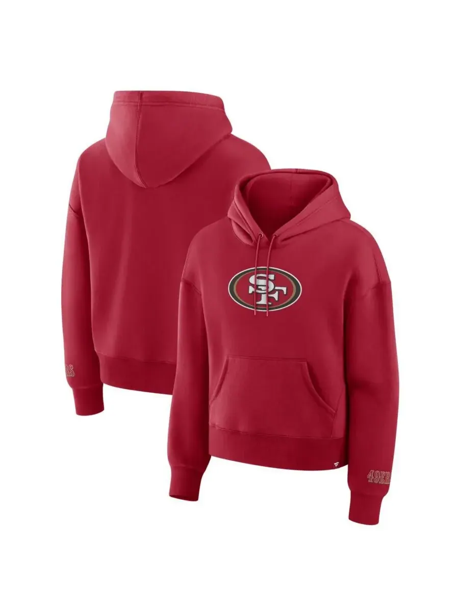 Женская алая флисовая толстовка с капюшоном San Francisco 49ers Legacy Fanatics — изображение 1 из 5, алый