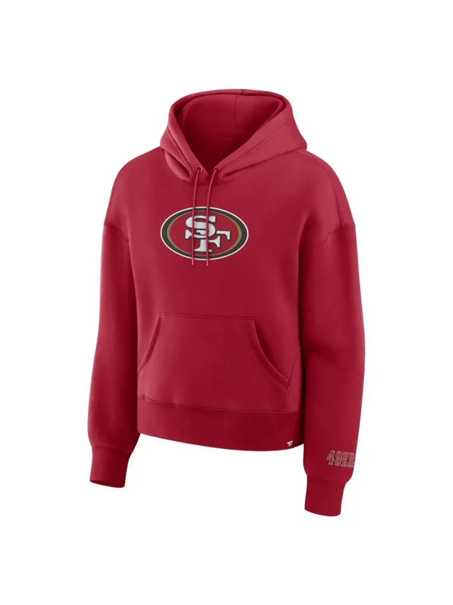 Женская алая флисовая толстовка с капюшоном San Francisco 49ers Legacy Fanatics — изображение 2 из 5, алый