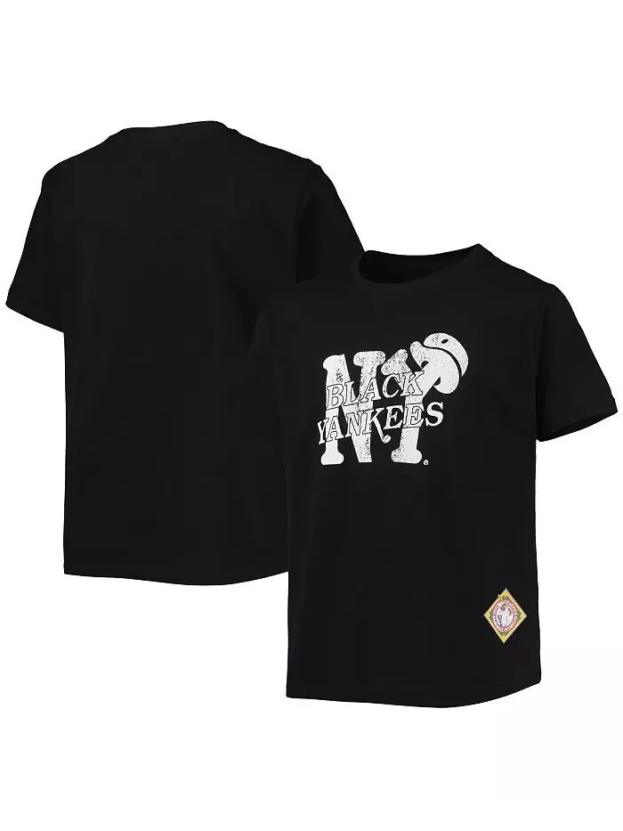Черная футболка с логотипом Big Boys New York Yankees Negro League Stitches — изображение 1 из 1