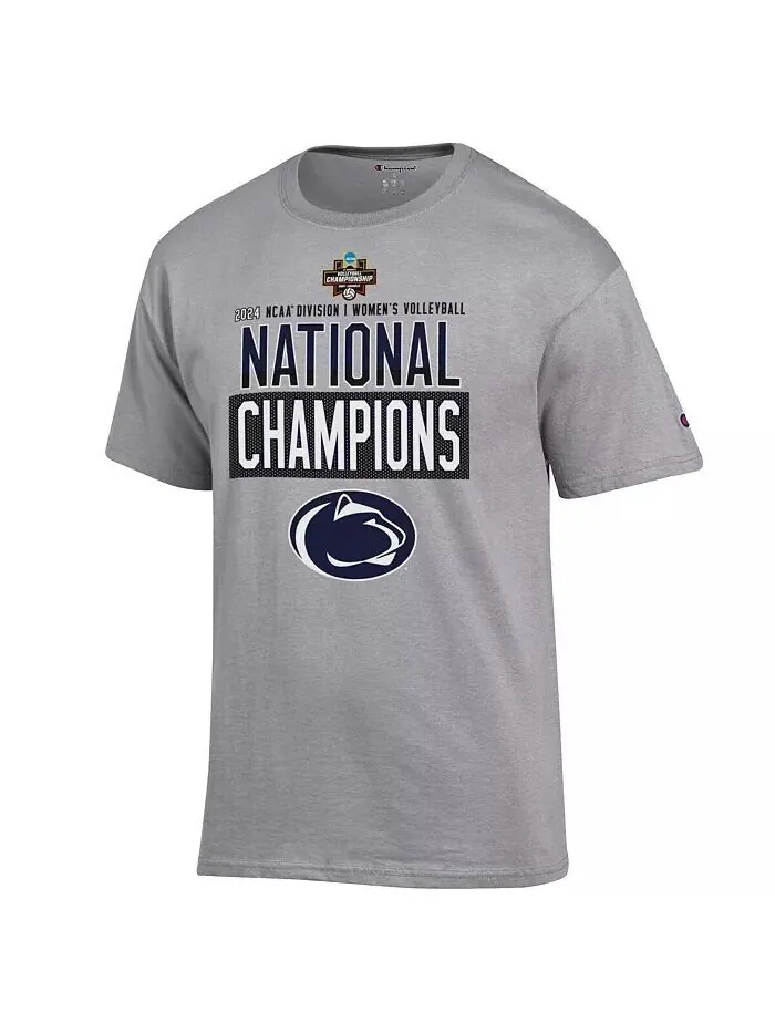 Мужская серая футболка Penn State Nittany Lions 2024 NCAA Womens Volleyball National Champions для — изображение 3 из 3