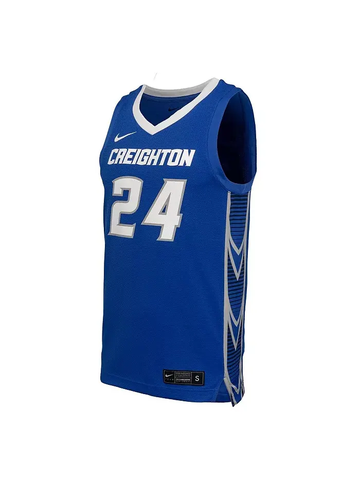 Мужская баскетбольная реплика футболки Creighton Bluejays синего цвета Nike — изображение 3 из 3