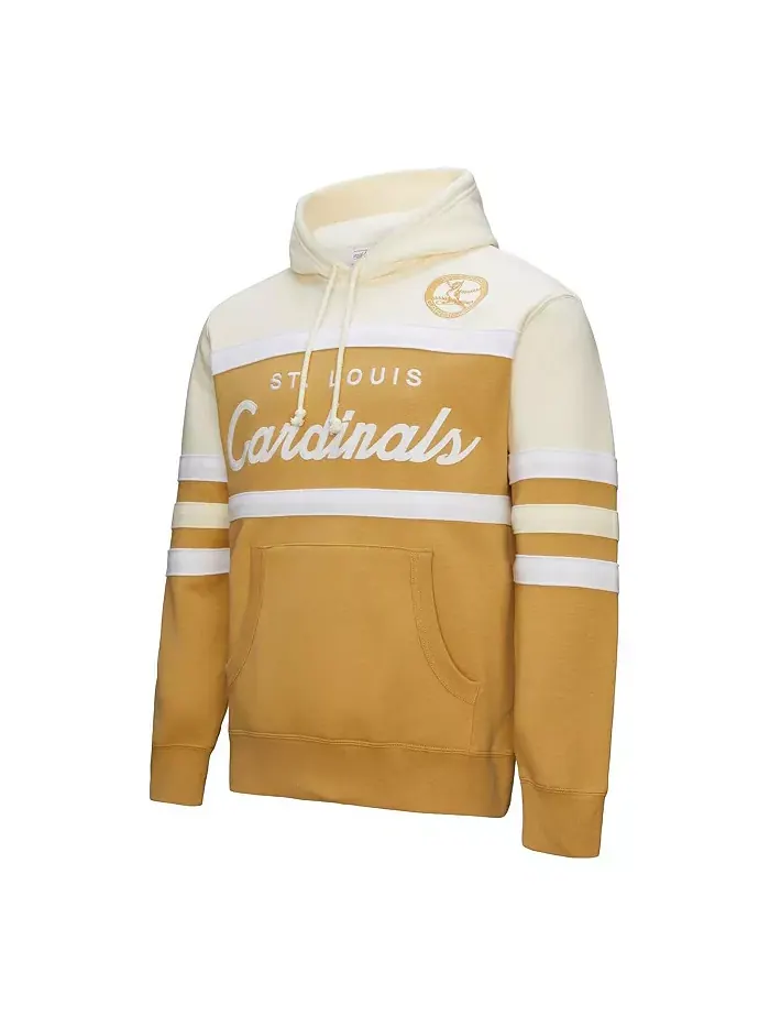 Мужская толстовка с капюшоном Head Coach цвета хаки/крем St. Louis Cardinals Mitchell & Ness — изображение 2 из 3