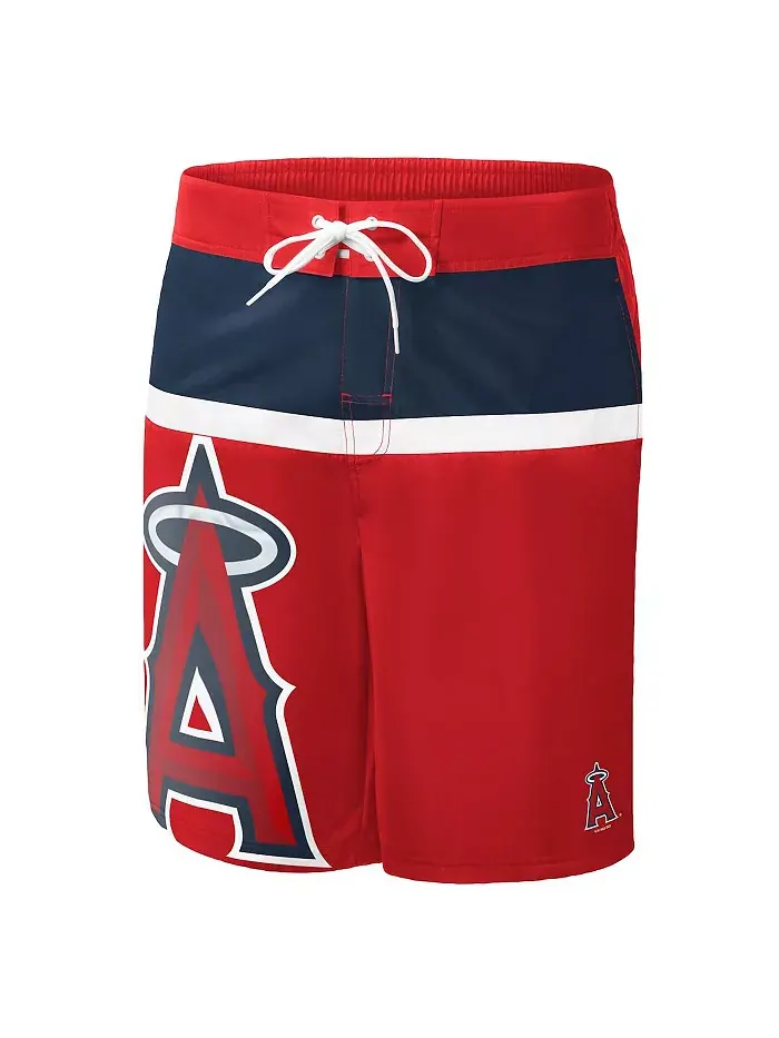 Мужские плавки Los Angeles Angels Sea Wind красные G-III Sports by Carl Banks — изображение 3 из 3