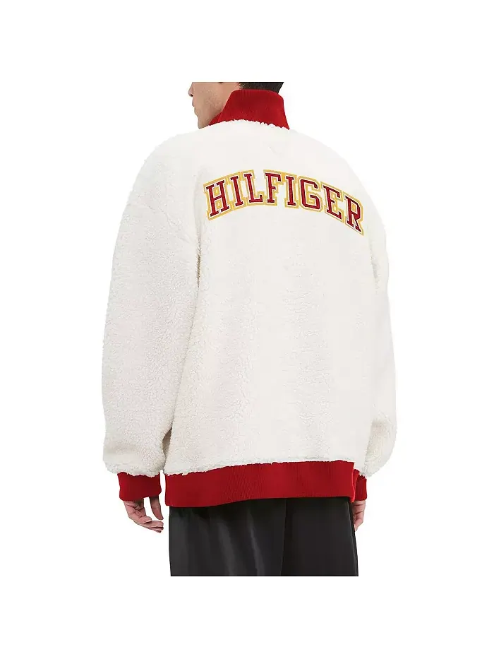 Мужская кремовая толстовка Jordan Sherpa с молнией до четверти Kansas City Chiefs Tommy Hilfiger — изображение 2 из 3