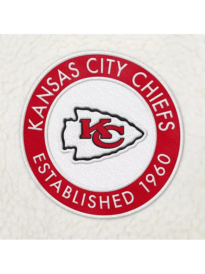 Мужская кремовая толстовка Jordan Sherpa с молнией до четверти Kansas City Chiefs Tommy Hilfiger — изображение 3 из 3