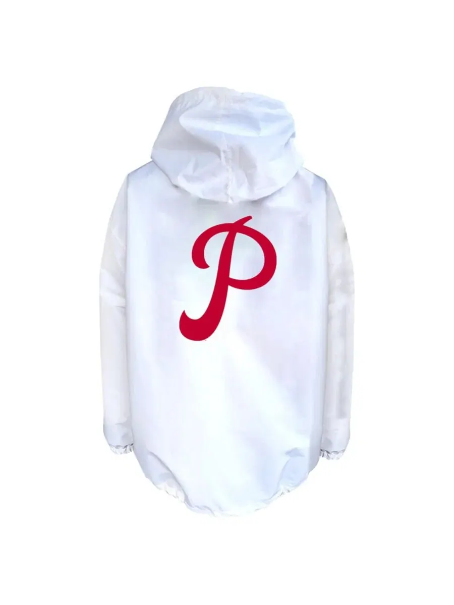 Куртка на кнопках с капюшоном Philadelphia Phillies Mitchell & Ness — изображение 2 из 3, белый