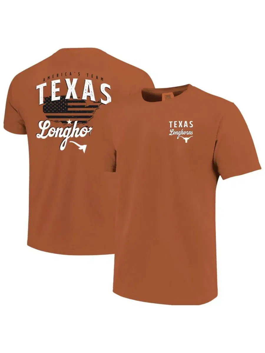 Футболка мужская с принтом Texas Longhorns America's Team Image One — изображение 1 из 3, оранжевый