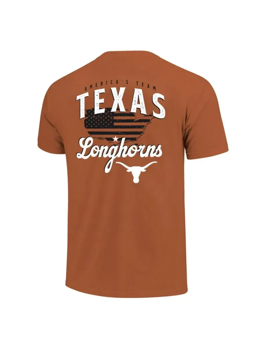 Футболка мужская с принтом Texas Longhorns America's Team Image One — изображение 2 из 3, оранжевый