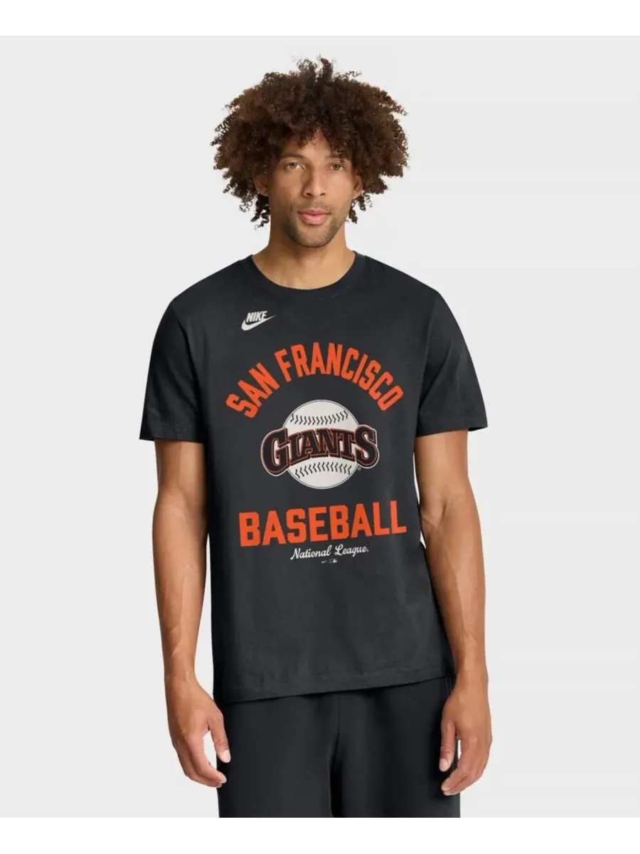 Футболка с принтом Cooperstown Collection Nike — изображение 1 из 4, черный