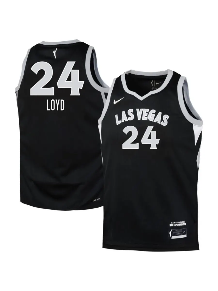 Детская футболка с принтом Jewell Loyd Explorer Nike — изображение 1 из 2, черный