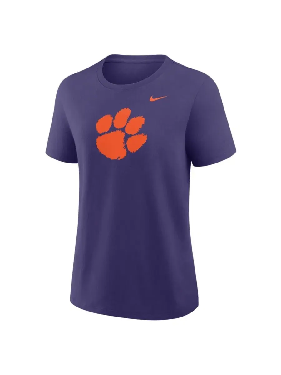 Футболка с принтом Primary Logo Clemson Tigers Nike — изображение 2 из 3, фиолетовый