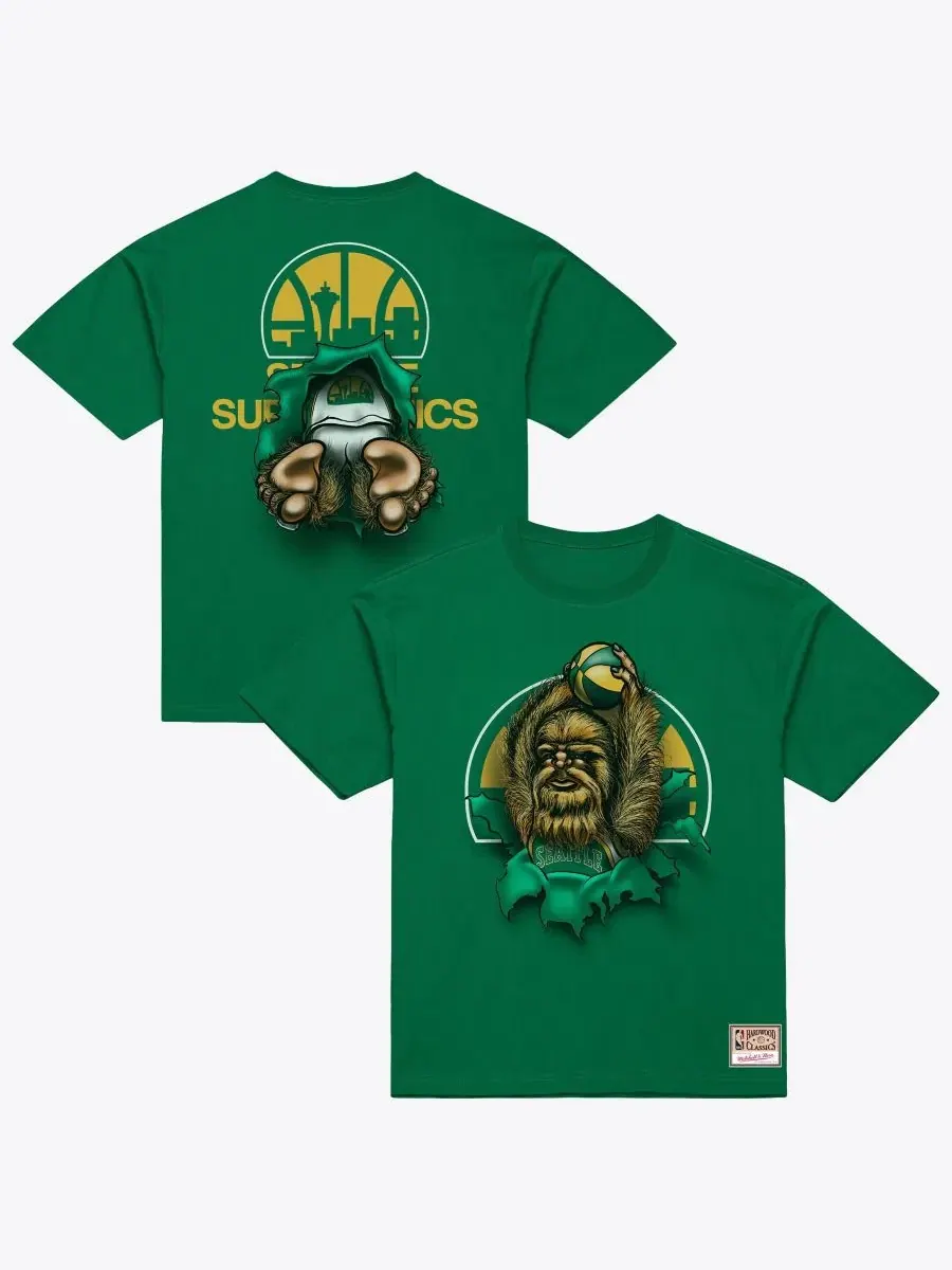 Футболка с длинным рукавом с принтом Breakthrough Mitchell & Ness — изображение 1 из 3, зеленый