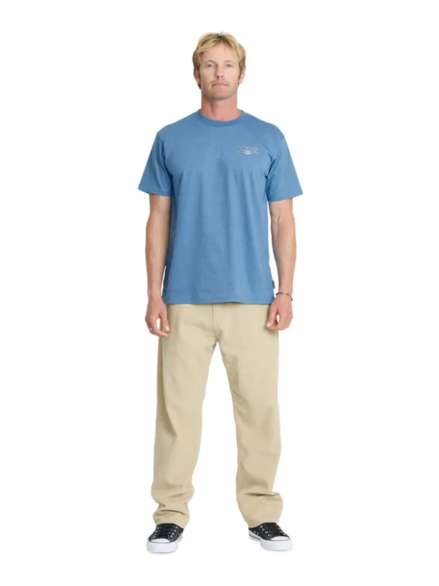Футболка с коротким рукавом и принтом на груди Dolby Crewneck Quiksilver, Quiet Harbor Heather — изображение 2 из 4