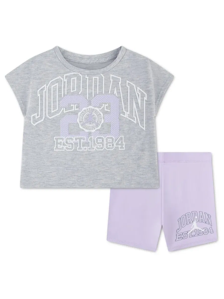 Комплект из топа и велосипедок Jordan, Vioalet — изображение 1 из 4