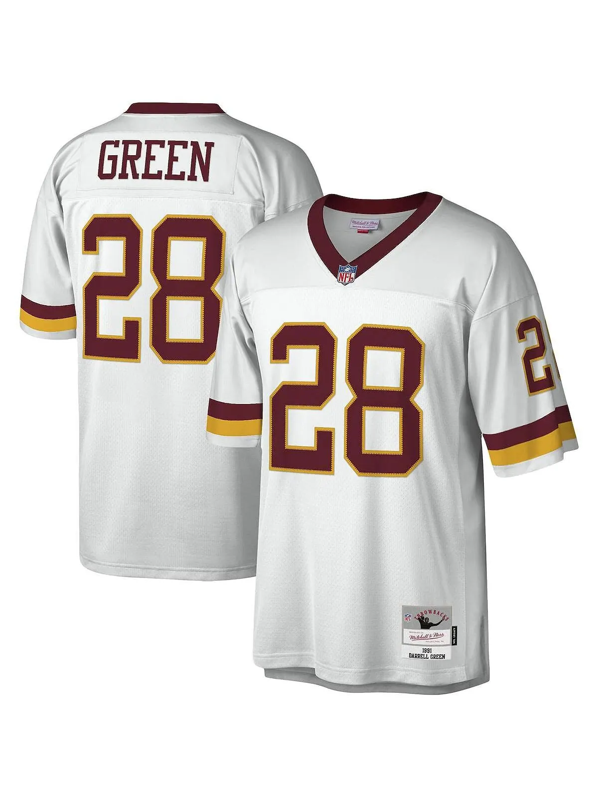 Мужская футболка darrell green white washington football team legacy, копия джерси Mitchell & Ness — изображение 1 из 3