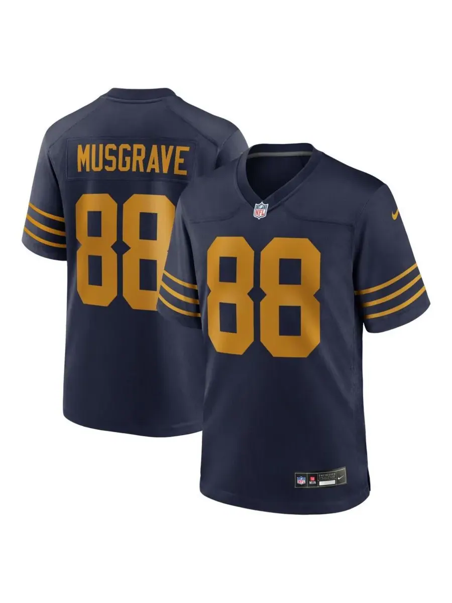 Nike Мужская темно-синяя игровая майка Люка Масгрейва из команды Green Bay Packers, посвященная — изображение 1 из 3