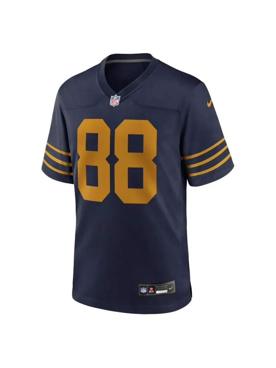 Nike Мужская темно-синяя игровая майка Люка Масгрейва из команды Green Bay Packers, посвященная — изображение 2 из 3