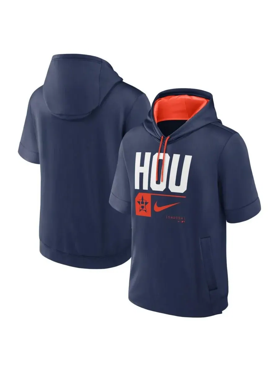 Nike Мужская толстовка с коротким рукавом темно-синего цвета с логотипом Houston Astros Tri Code — изображение 1 из 3