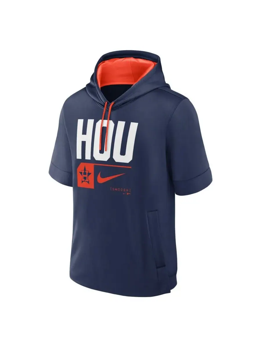 Nike Мужская толстовка с коротким рукавом темно-синего цвета с логотипом Houston Astros Tri Code — изображение 2 из 3