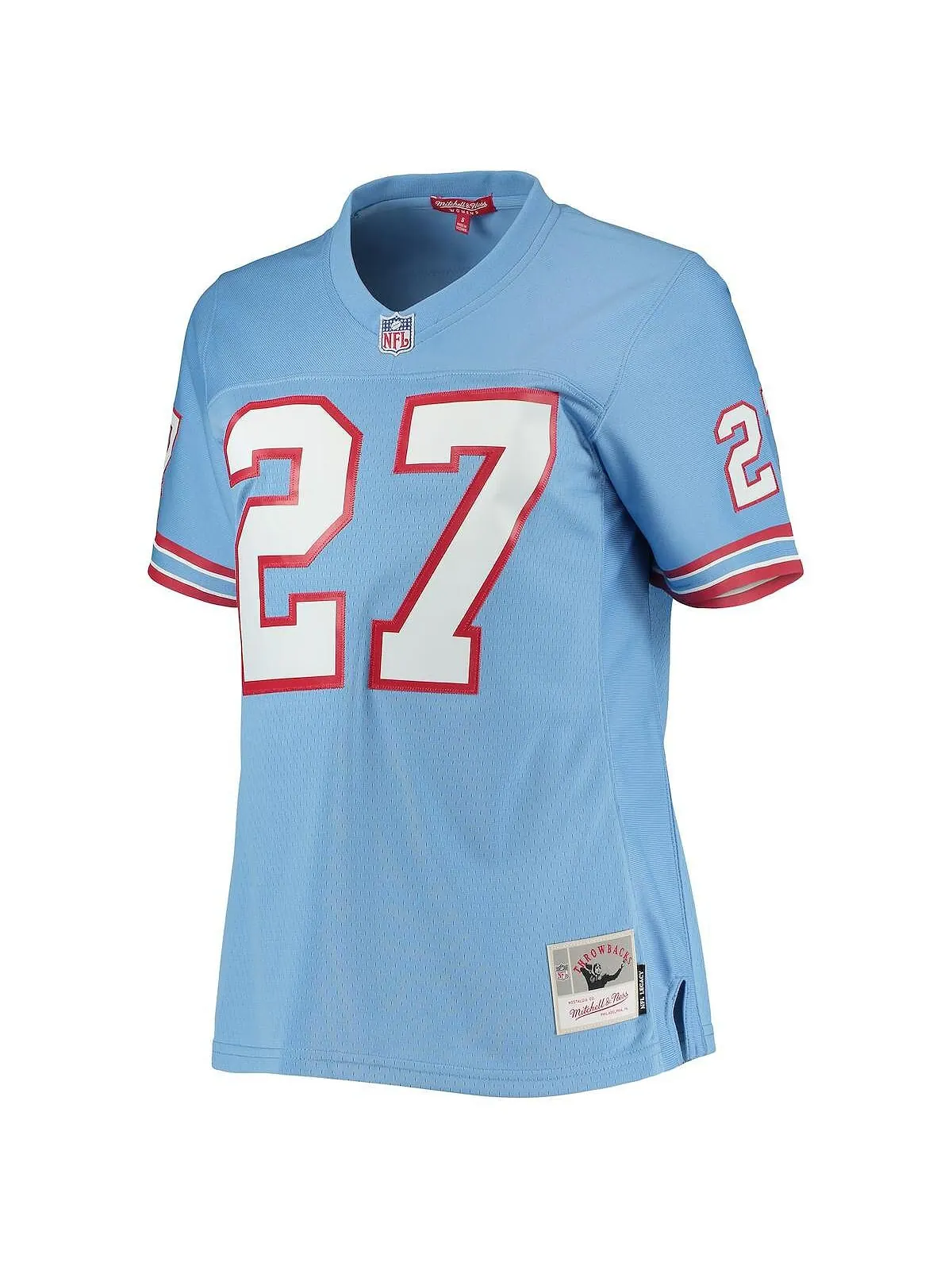 Женская голубая майка игрока Eddie George Houston Oilers Legacy Replica Player Mitchell & Ness — изображение 2 из 3