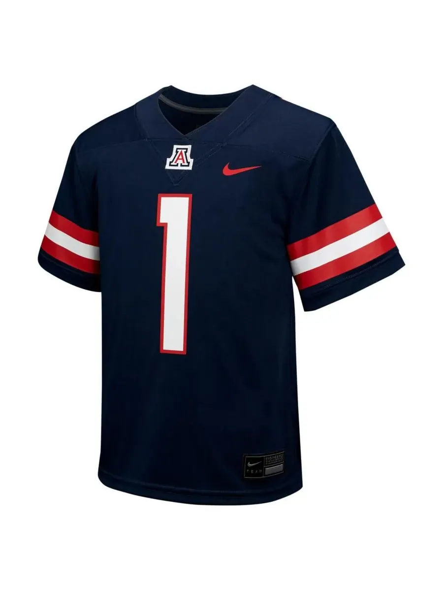 Nike Футболка для мальчиков и девочек Big Boys and Girls 1 Navy Arizona Wildcats Untouchable — изображение 3 из 3