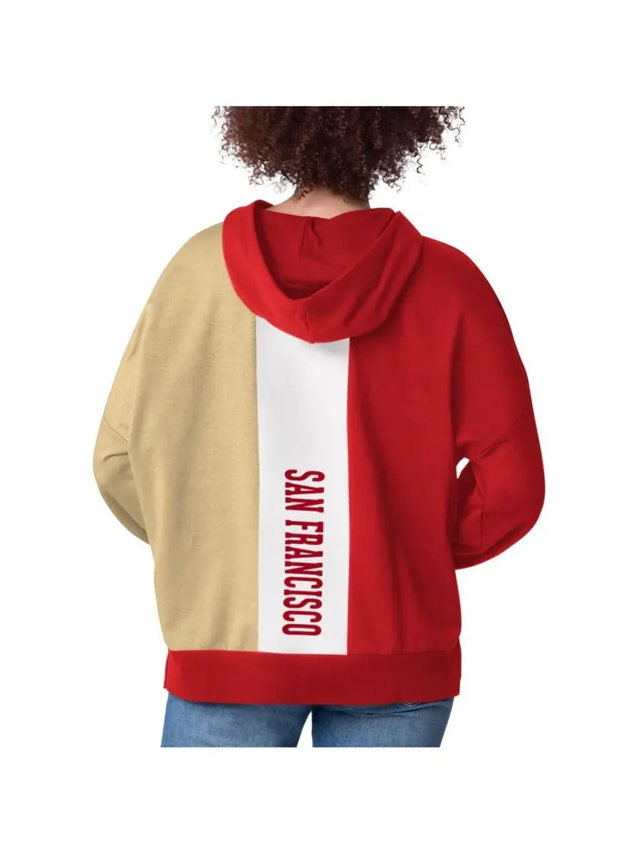 Женская толстовка с длинными рукавами Scarlet San Francisco 49ers Power Move Starter — изображение 2 из 2, алый