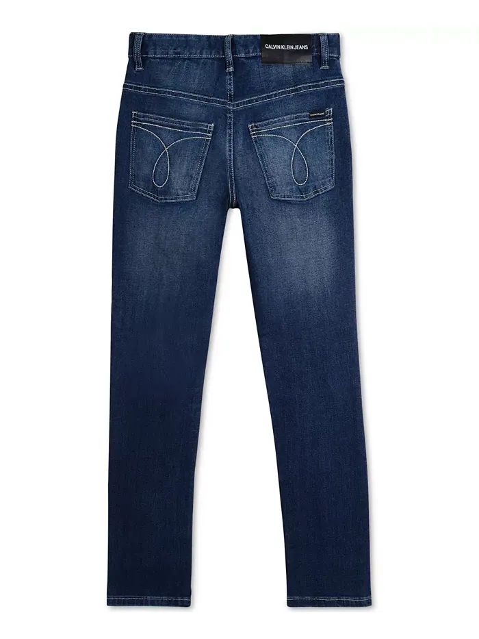 Джинсы Big Boys Slim-Fit Denim с пятью карманами Calvin Klein — изображение 2 из 3