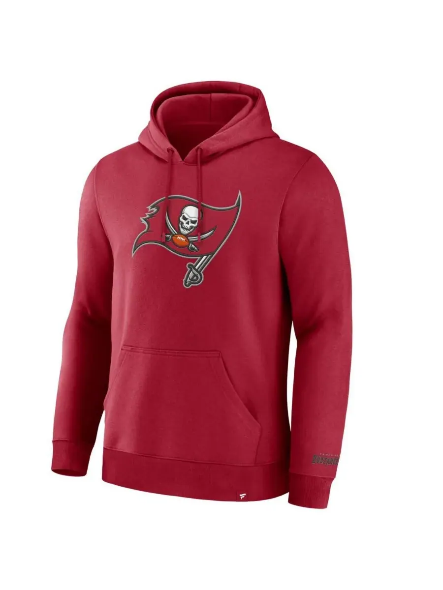 Fanatics Мужская красная флисовая толстовка с капюшоном Tampa Bay Buccaneers Legacy — изображение 3 из 3, красный