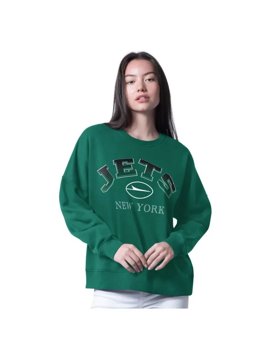 G-III 4Her by Carl Banks Женская зеленая толстовка New York Jets Oversized Feud — изображение 1 из 2, зеленый
