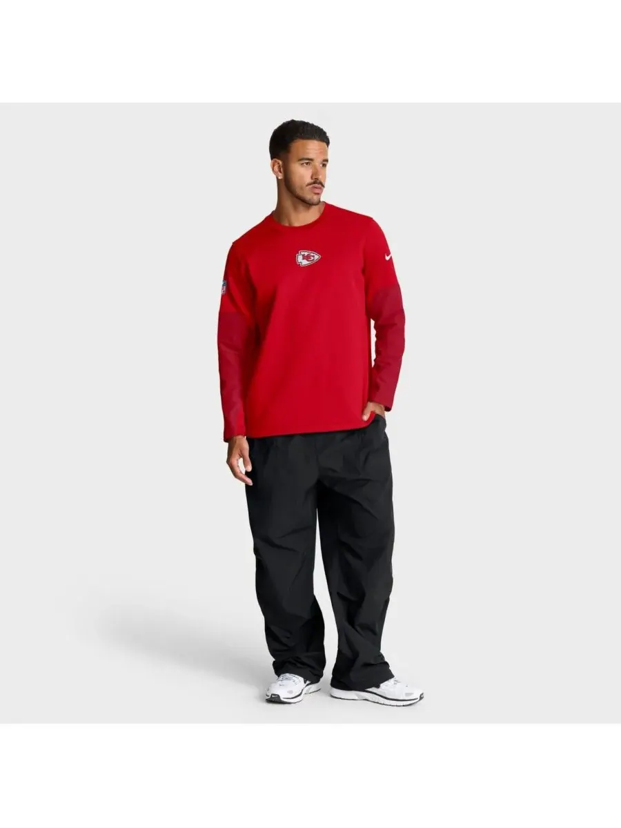Nike Мужская красная футболка с длинными рукавами Kansas City Chiefs Sideline Scripted to Win — изображение 3 из 5, красный
