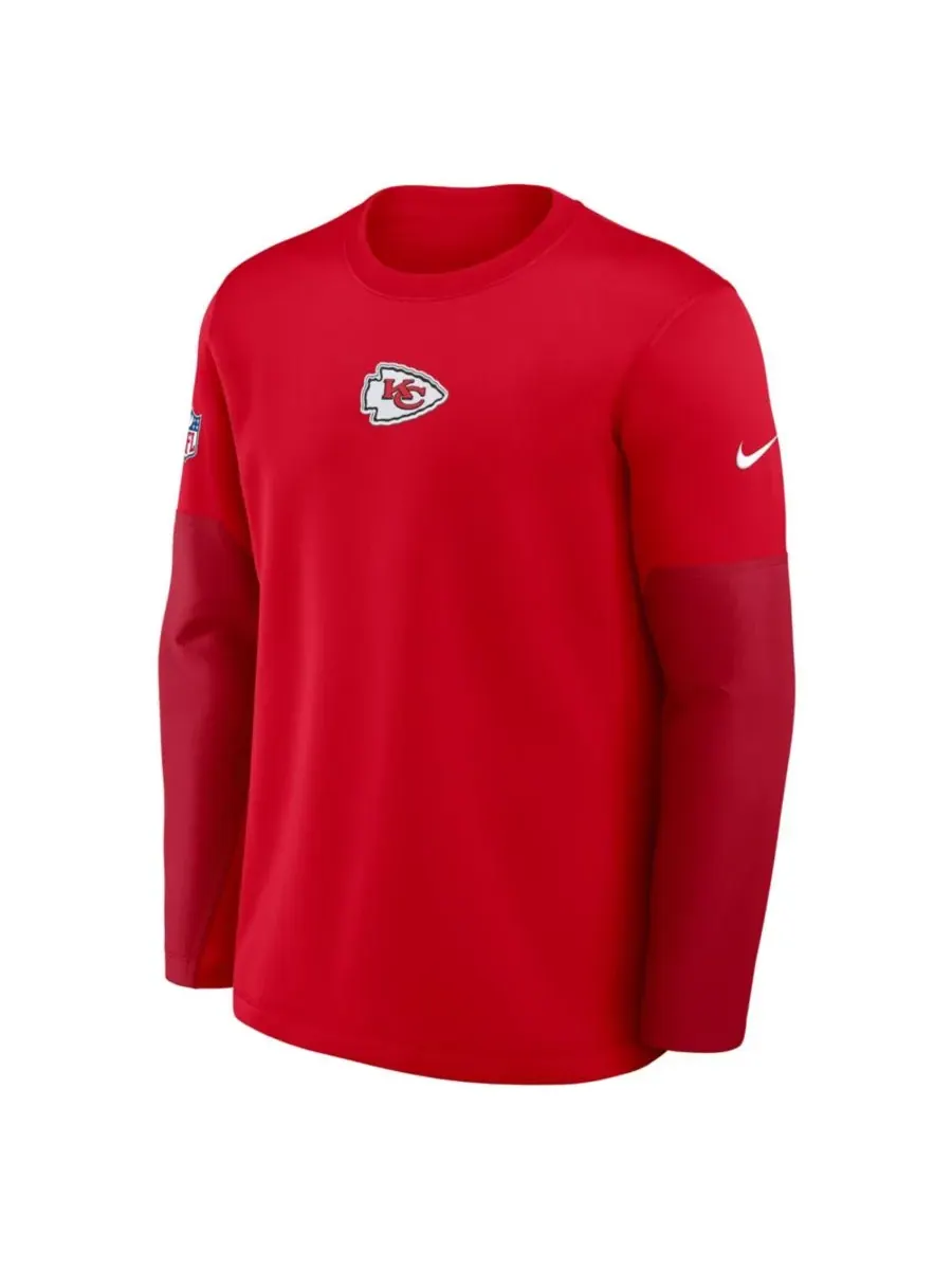 Nike Мужская красная футболка с длинными рукавами Kansas City Chiefs Sideline Scripted to Win — изображение 5 из 5, красный