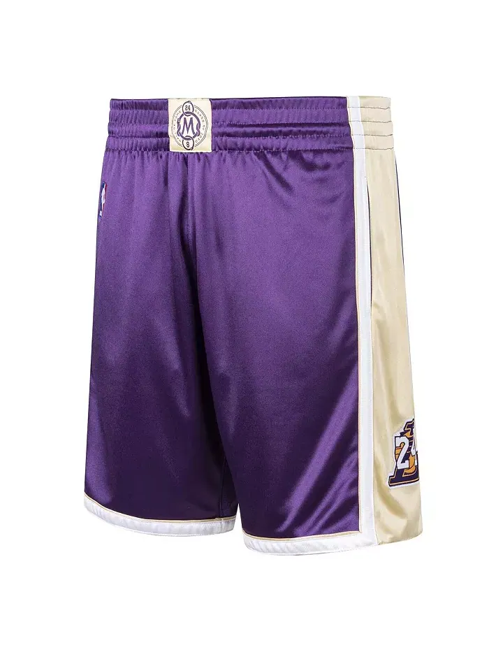 Мужские шорты Los Angeles Lakers Hardwood Classics в фиолетовом цвете, посвященные зачислению Коби — изображение 4 из 4