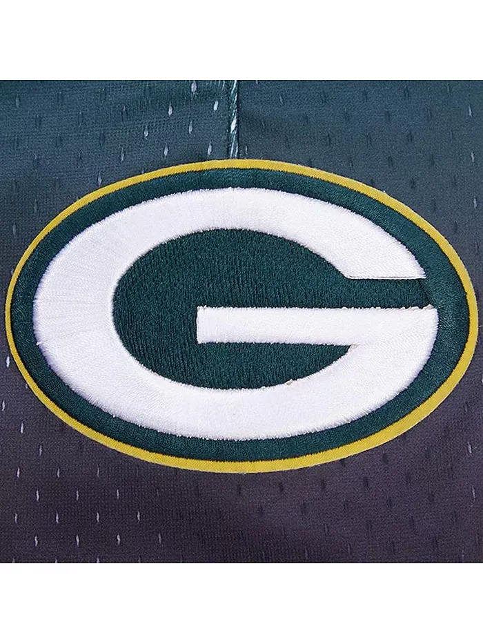 Мужские черно-зеленые мешковые шорты Green Bay Packers с эффектом омбре Pro Standard — изображение 2 из 4
