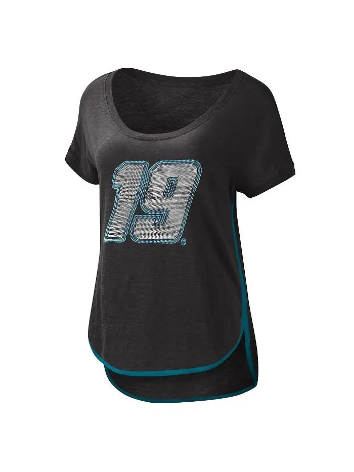 Черная женская футболка с круглым вырезом Martin Truex Jr Rookie G-III 4Her by Carl Banks — изображение 2 из 3, черный
