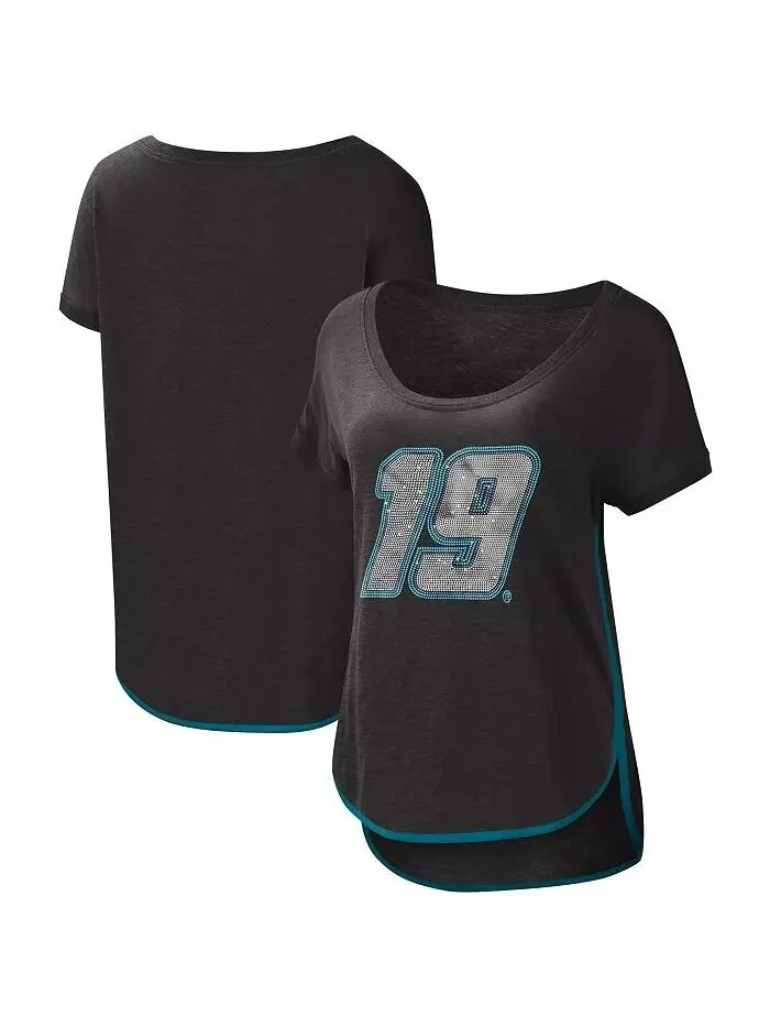 Черная женская футболка с круглым вырезом Martin Truex Jr Rookie G-Iii 4Her By Carl Banks — изображение 1 из 3