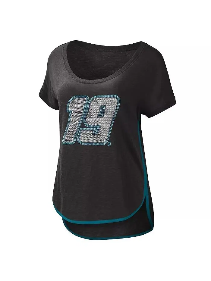 Черная женская футболка с круглым вырезом Martin Truex Jr Rookie G-Iii 4Her By Carl Banks — изображение 2 из 3