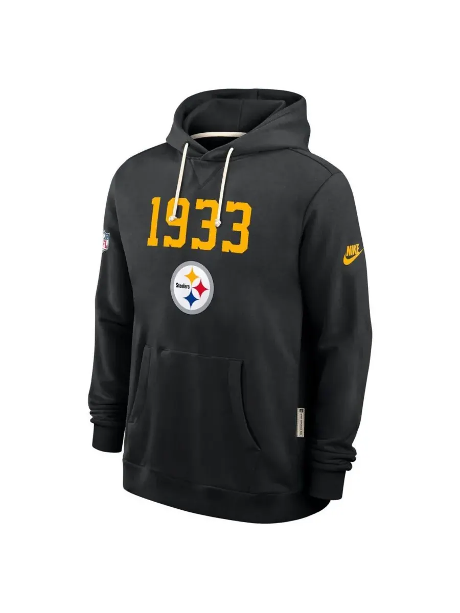 Nike Мужская черная толстовка с капюшоном Pittsburgh Steelers 1933 Sideline Performance — изображение 1 из 2, черный