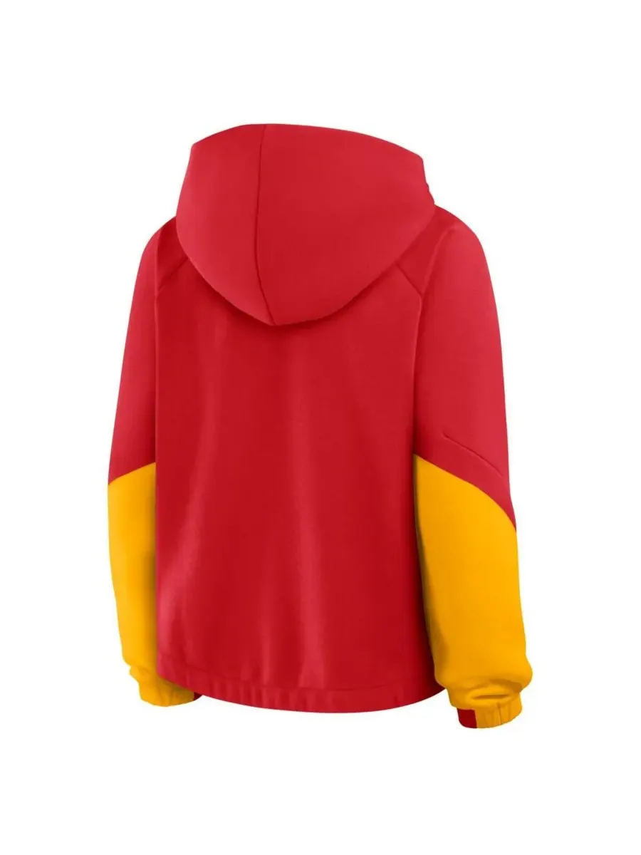 Fanatics Женская красная толстовка с капюшоном Kansas City Chiefs Oversized Redzone Bubble Screen — изображение 2 из 3