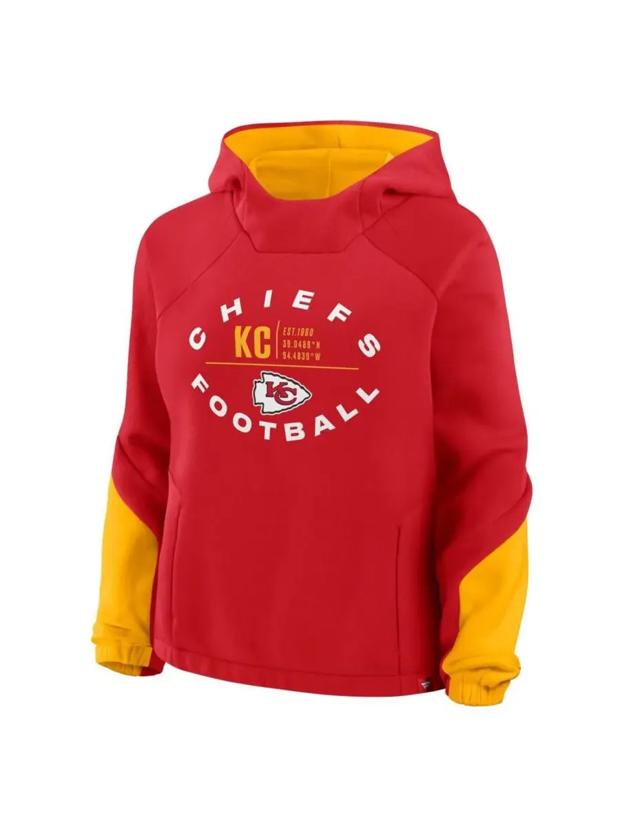 Fanatics Женская красная толстовка с капюшоном Kansas City Chiefs Oversized Redzone Bubble Screen — изображение 3 из 3